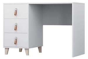 KONDELA PC stôl, biela, ABS hrany, FIERA