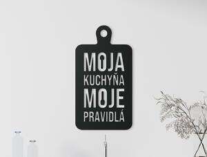 Drevko Drevený obraz do kuchyne Moja kuchyňa moje pravidlá