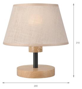 Brilagi - LED Stolná lampa ANTHONY 1xE14/40W/230V dub/béžová