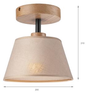 Brilagi - LED Prisadený luster ANTHONY 1xE14/60W/230V dub/béžová