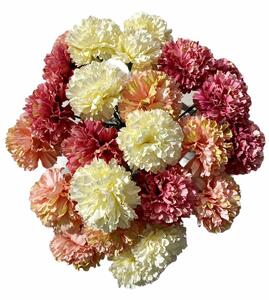 Umelá kvetina karafiát ružový / oranžový / žltý 1ks, 52cm