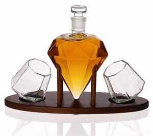 Darčeková sada na Whiskey poháre, decanter 850ML Diamond