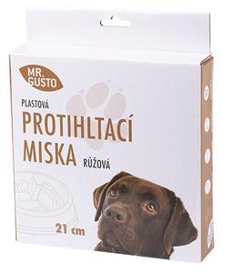 Plastová protihltacia miska pre psov ružová 21cm