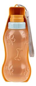 Cestovná fľaša na vodu pre psov oranžová 400ml