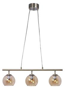 Cottex T2493AA - Závesný luster na lanku CAPELLA 3xE14/40W/230V dymová/hnedá