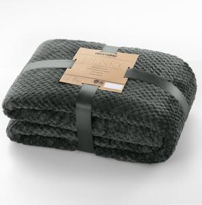 Tmavosivá deka z mikrovlákna DecoKing Henry, 150 × 70 cm