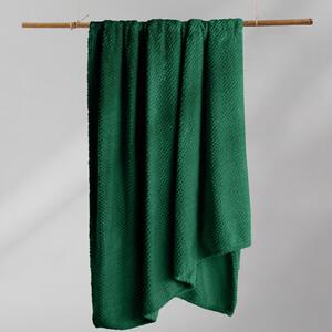 Tmavozelená deka z mikrovlákna DecoKing Henry, 70 x 150 cm