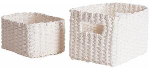 Set pletených košíkov Compactor Lisou, 2 ks, biela
