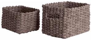 Set pletených košíkov Compactor Lisou, 2 ks, sivá