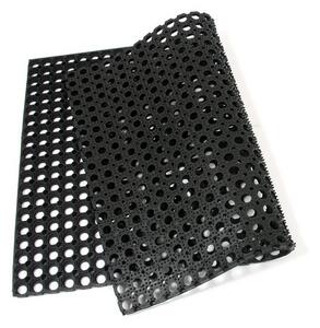 Gumová čistiaca rohož Honeycomb 80 x 120 x 1,6 cm, čierna