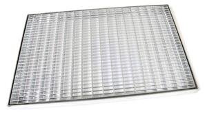 Kovová rohož Grid 40 x 60 x 3,3 cm, strieborná