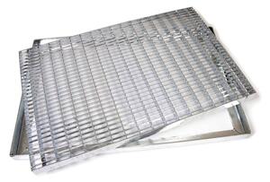 Kovová rohož Grid 50 x 100 x 3,3 cm, strieborná