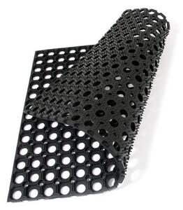 Gumová čistiaca rohož Honeycomb 60 x 80 x 1,6 cm, čierna
