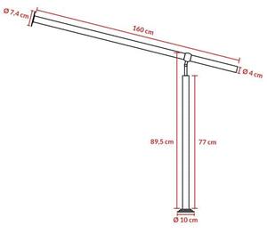 Zábradlie na schody - 160 cm