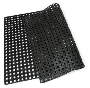 Gumová čistiaca rohož Honeycomb 100 x 150 x 2,2 cm, čierna