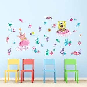 Veselá Stena Samolepka na stenu SpongeBob a hviezdica Patrick