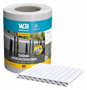 Krycia páska na plot BIELA PVC Basic line RAL 9003 - 19cm x 35m + darček 20 klipov ZADARMO
