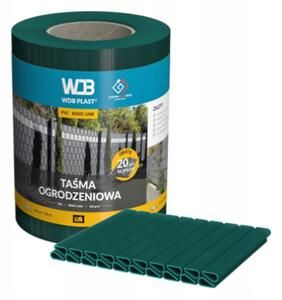 Krycia páska na plot ZELENÁ PVC Basic line RAL 6005 - 19cm x 35m + darček 20 klipov ZADARMO