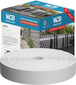 Krycia páska na plot BIELA PP Premium line RAL 9003 - 4.75cm x 50m