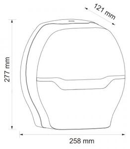 Zásobník na toaletný papier Merida Hygiene Control MAXI, biela