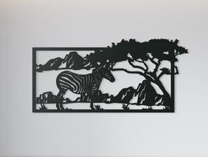 Drevko Drevený obraz Zebra v savane