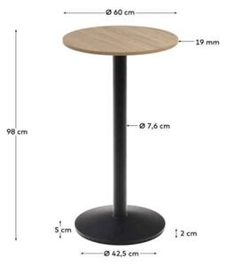 ESILDA NATURAL bistro stôl Kruh 98 x 60 x 60