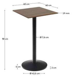 ESILDA WALNUT bistro stôl Štvorec 98 x 60 x 60