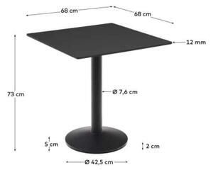 ESILDA BLACK bistro stôl Štvorec 73 x 68 x 68