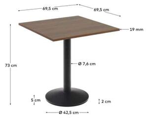ESILDA WALNUT bistro stôl Štvorec 73 x 69,5 x 69,5