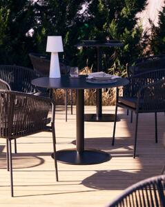 ESILDA BLACK bistro stôl Kruh 73 x 90 x 90