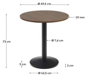 ESILDA WALNUT bistro stôl Kruh 73 x 69,5 x 69,5