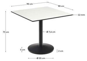 ESILDA BLACK & WHITE bistro stôl Štvorec 73 x 90 x 90