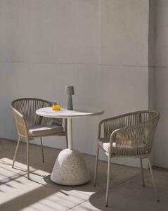 SAURA WHITE bistro stôl Kruh 75 x 70 x 70