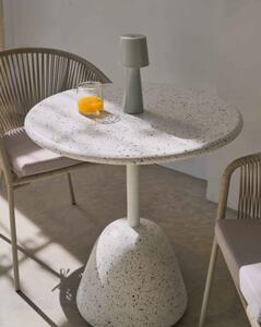 SAURA WHITE bistro stôl Kruh 75 x 70 x 70