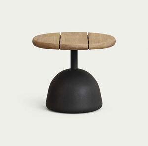 SAURA BLACK & NATURAL bistro stôl Kruh 35 x 43 x 43
