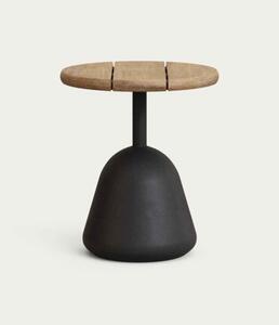SAURA BLACK & NATURAL bistro stôl Kruh 45 x 43 x 43