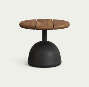 SAURA BLACK & WALNUT bistro stôl Kruh 35 x 43 x 43