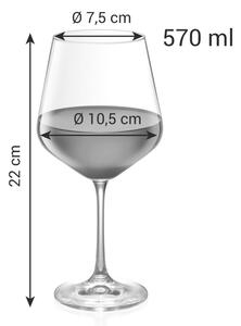 Tescoma Pohár na červené víno GIORGIO 570 ml, 6 ks