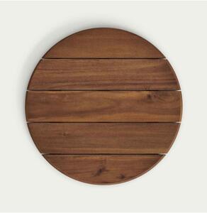 SAURA BLACK & WALNUT bistro stôl Kruh 75 x 70 x 70