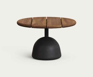 SAURA BLACK & WALNUT bistro stôl Kruh 35 x 55 x 55
