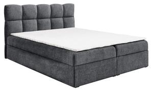 KONDELA Boxspringová posteľ, 200x200, tmavosivá, NEGRY