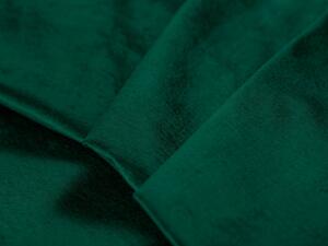 Zelená Päťmiestna rozkladacia zamatová pohovka s úložným priestorom Deneb – pravý roh 315 × 212 × 87 cm WINDSOR & CO
