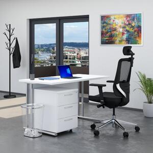 Zostava kancelárskeho nábytku Visio 1, 140 cm, biela