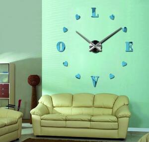 Moderné nalepovacie hodiny na stenu LOVE I SENTOP 12S011