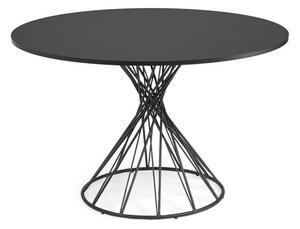 MUZZA Jedálenský stôl tuni Ø 120 cm čierny