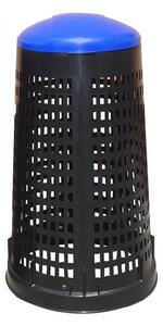 Vonkajší odpadkový kôš - plastový, 120 l, modrá