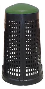 Vonkajší odpadkový kôš - plastový, 120 l, zelená