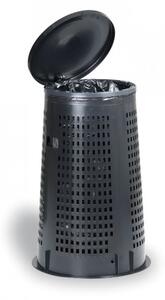 Vonkajší odpadkový kôš - plastový, 120 l, čierna