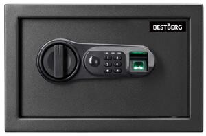 BestBerg BBSB-1F digitálny trezor na odtlačky prstov / 20 x 31 x 20 cm / čierny