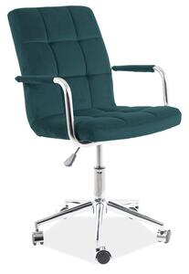 Kancelárska stolička Q-022 zamat zelená bluvel 78